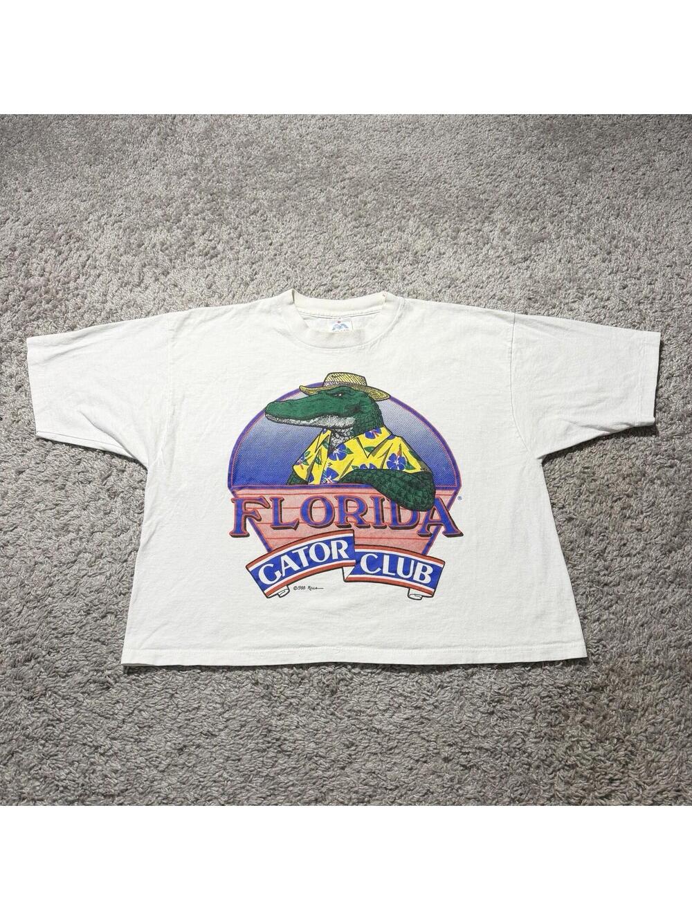 Vintage 90s Florida Gator Club Tshirt Graphic One Size Fits All Adult